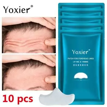 Маска Yoxier, линия лба, удаление пластырей, наклейки против морщин, лечение морщин, антивозрастной лифтинг, увлажняющий уход за кожей 10pcs