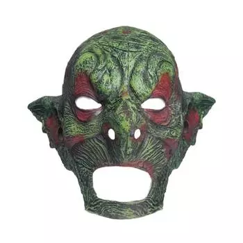 Маска зеленого гоблина на Хэллоуин зелёный