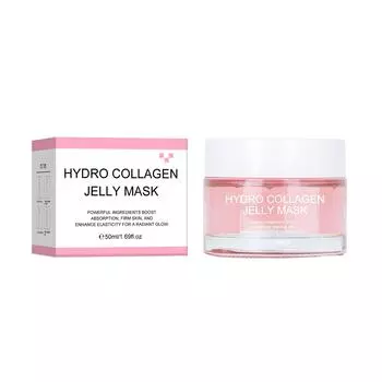 Маска-желе с коллагеном, мягкая очищающая увлажняющая осветляющая и укрепляющая маска для лица 50 мл One Size