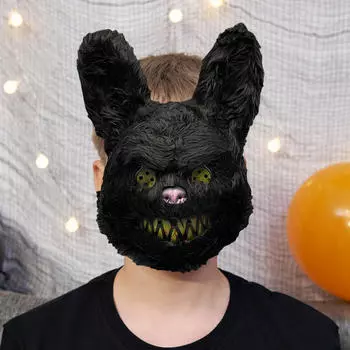 Маска животного на Хэллоуин, костюм для косплея, дышащая, страшная, плюшевая голова для фестиваля Rave Black Bear