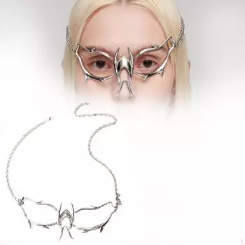 Маскарадная маска для косплея, элегантная маска для лица, вечеринка на половину лица для праздника 16cmx6cm_Eyes And Face