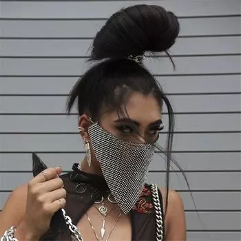 Маскарадная маска из кристаллов, винтажная танцевальная вечеринка, ювелирные изделия, ювелирные изделия, стразы, маска для лица, банкет Gold