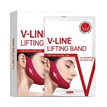 Маски для лица с V-образной линией для устранения двойного подбородка, тонизирующая гидрогелевая коллагеновая маска с гиалуроновой кислотой и центеллой азиатской, патч для лица с подтяжкой шеи, 5 мл белый