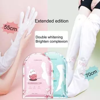 Маски для рук и ног Маски для ног с содержанием ниацинамида снимают боль и усталость Nail Shop зелёный