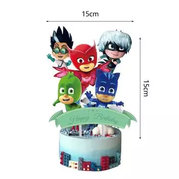 Маски Тема ПиДжей Принадлежности для Дня Рождения Декор Посуда Скатерть Баннер Воздушный шар 1Pcs-Cake Big Topper