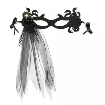 Маски, забавные винтажные маскарадные маски, мягкая маска для глаз для женщин и девочек, карнавальный костюм на Хэллоуин, черная змея, демон