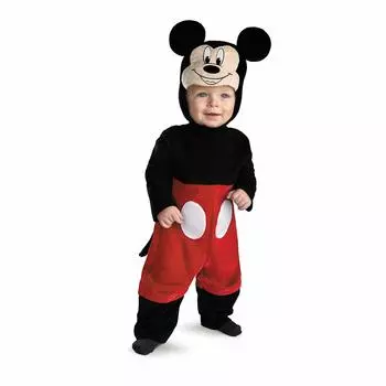 Маскировка Disney Косплей Хэллоуин Официальный Микки Маус Делюкс Малыш 70-80 см Черный 44960W