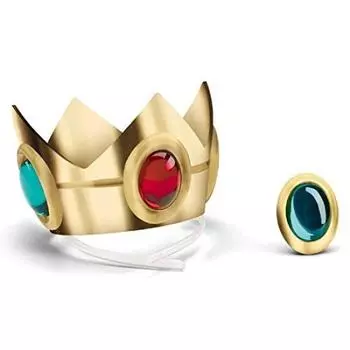 Маскировка Super Mario Brothers Princess Peach Косплей Товары Набор Корона и Амулет [Предмет] золотой