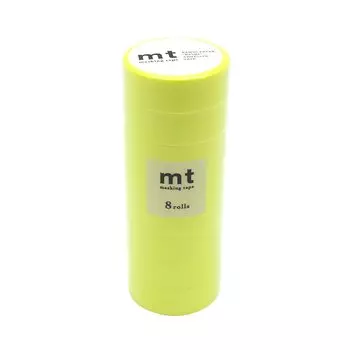 Маскирующая лента Kamoi Kakoshi mt 8P Ширина 15 мм x 7 м 228 шокирующий желтый MT08P228R