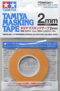 Маскирующая лента Tamiya Makeup Material Series 2 мм, пластиковый инструмент для моделирования 87207 № 207
