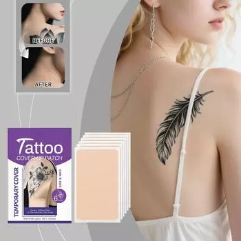 Маскирующие пластыри, Пластыри для маскировки шрамов, Ультратонкие пластыри, Для временной маскировки, Дружелюбные к коже и дышащие One Size белый