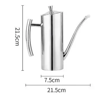 Масленка из нержавеющей стали, масленка против утечки, масляный бак для приправ, круглая труба 0,7 л