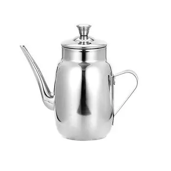 Масленка из нержавеющей стали с носиком, не допускающим подтеков, емкость для наливания масла, удобный металлический масляный чайник, дом AVE 300ml серебряный