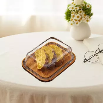 Масленка контейнер многофункциональный большой емкости сыр коробка со стеклянной крышкой для кухни 18.8cmx14.2cmx6cm