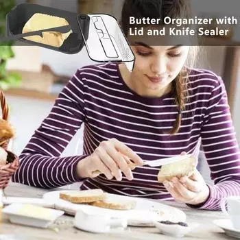 Масленка с крышкой для столешницы, держатель для масла для столешницы или холодильника, прочный держатель для масла, пригодный для мытья в посудомоечной машине, для сливок на столешнице