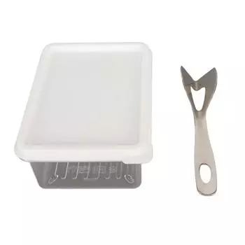 Масленка с крышкой и ножом 200 г, герметичная, устойчивая к низким температурам, большая, для холодильника