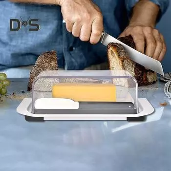 Масленка с крышкой и ножом-распределителем Герметичный поддон для хранения масла для восточного/западного побережья Kerrygold Butter Flip-Top Butter Держатель масла для B