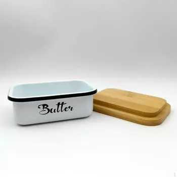 Масленка с ножом, контейнером, крышкой, держателем для тарелок