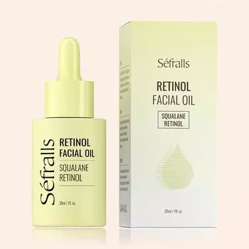 Масло-эссенция для лица с ретинолом Sfralls 30 мл. Глубоко увлажняющее масло для ухода за кожей, нежное и разглаживающее. прозрачный
