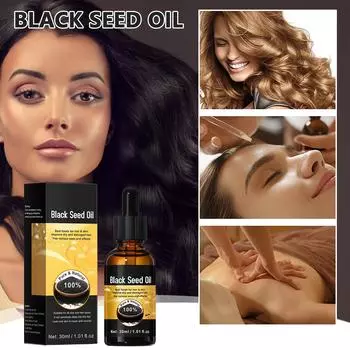 Масло черного тмина, питание для волос, ресниц и бровей, многофункциональное масло черного тмина 30 мл