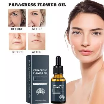 МАСЛО ЦВЕТКОВ ПАРАКРЕССА Антивозрастной Арбутин Омоложение Бакучиол Арбутин Улучшение эластичности кожи Мягкий и не раздражающий для лица Сыворотка 50 мл синий