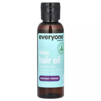 Масло для блеска волос для всех, кокос + лимон, 2 жидких унции (59 мл)