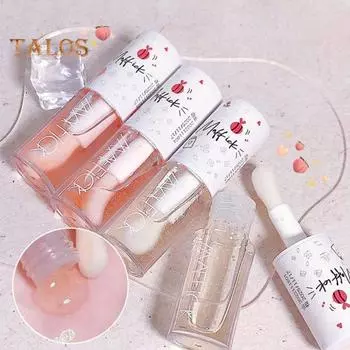 Масло для губ, блеск, увлажняющий бальзам для губ с желеобразной помадой, большая кисточка для губ 5 г, увлажняющий и питательный бальзам для губ без липкого блеска A