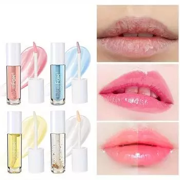 Масло для губ, меняющее цвет, блеск для губ, увлажняющий бальзам для губ, легкий цвет, прозрачная, пухлая глазурь для губ, водный блеск, влажная глазурь для губ 01#
