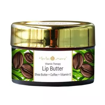 Масло для губ с Ши, Кофе и Витамином Е (10 г), Lip Butter Shea Butter Coffee Vitamin E, Herbs & More