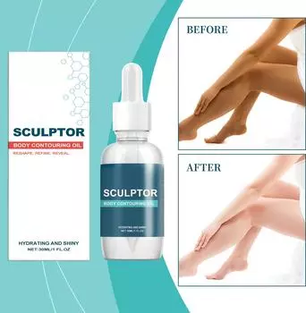 Масло для контурирования тела, уход за телом, увлажнение тела, эффекты ухода за кожей тела, увлажнение и блеск, естественное сияние кожи, 30 мл One Size
