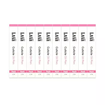 Масло для кутикулы Lvia Pen, персиковое, 3 мл*10 шт.