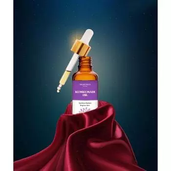 Масло для лица Кумкумади для сияющей кожи и глубокого питания, тайлам, извлеченное из чистых аюрведических 24 трав и кесара, унисекс 30 ML
