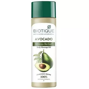 Масло для массажа тела Biotique Cado Stress Relief Avocado Stress Relief | Лечит и увлажняет сухую кожу | 200 мл