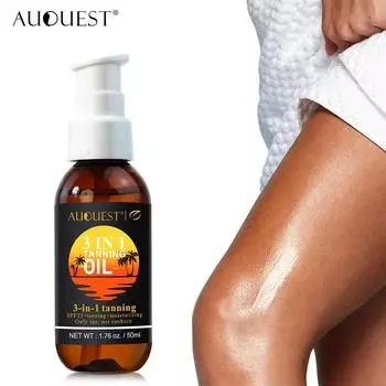 Масло для мгновенного автозагара, спрей для загара в помещении, профилактика солнечных ожогов, нет необходимости в солнечном свете для мужчин и женщин, бронзатор, масло для ухода за телом AUQUEST коричневый