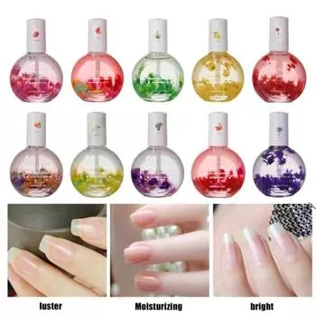 Масло для ногтей с экстрактами сушеных цветов Питательное увлажняющее средство для укрепления ногтей Цветочное Orange