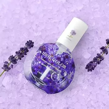 Масло для ногтей с экстрактами сушеных цветов. Питательное и увлажняющее средство для укрепления ногтей. Grape