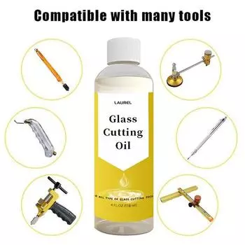 Масло для резки стекла 118 мл Масло для резки стекла используется для резки витражей, стеклянных бутылок, плитки и зеркал