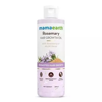 Масло для роста волос Mamaearth Rosemary с розмарином и метхиданом для стимуляции роста волос - 200 мл | Контролирует выпадение волос | Укрепляет волосы
