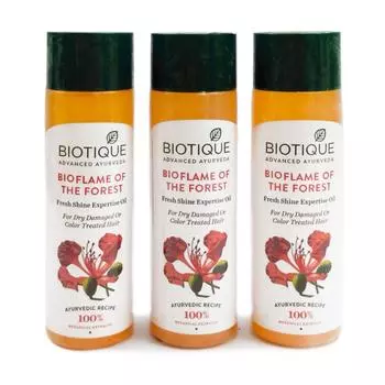 Масло для сухих и поврежденных волос (3 х 120 мл), Flame Of Forest Hair Oil Set, Biotique