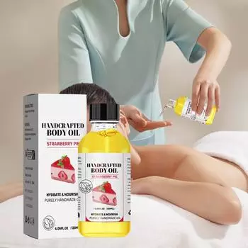 Масло для тела Увлажняющее базовое масло для ухода за кожей Массажное скребковое масло Кокосовый крем-пирог Масло для тела 120 мл One Size