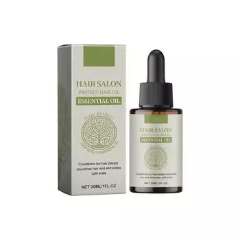 Масло для ухода за волосами, балансирующее волосы, для улучшения состояния сухих и поврежденных волос и глубокого питания кончиков волос 30 мл зелёный