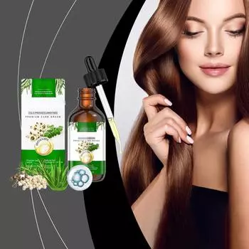 Масло для ухода за волосами из семян моринги Увлажняет, смягчает, осветляет Уход за волосами Уменьшает пушистость, смягчает и скрывает волосы 60 мл коричневый