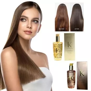 Масло для ухода за волосами Масло для ухода за вьющимися волосами Многофункциональное масло для укладки волос 100 мл One Size золотой