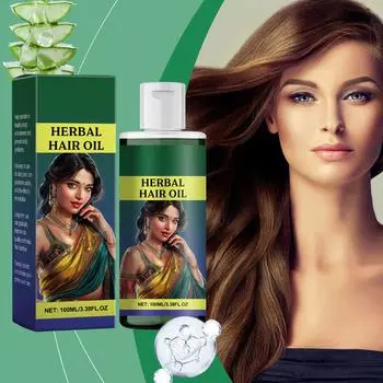 Масло для ухода за волосами на основе трав, нежно очищает и увлажняет сухие и секущиеся волосы, питает волосы, масло 100 мл