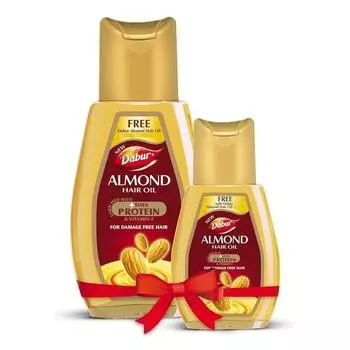 Масло для волос Dabur Almond Hair Oil, 500 мл с бесплатным маслом для волос Almond Hair Oil, 250 мл