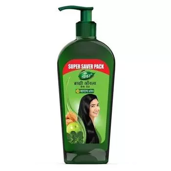 Масло для волос Dabur Brahmi Amla 600 мл | Экстракт Brahmi Amla с миндальным маслом и витамином E | Способствует здоровому росту волос, лечит перхоть