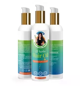 Масло для волос NIDHI S GRANDMAA SECRET 13 Herbs - Масло для волос ручной работы - Масло для контроля выпадения волос для сухих поврежденных волос - 100 мл (Упаковка из 3 бутылок) Pack of 3