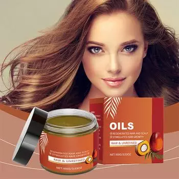 Масло для волос, увлажняющее и смягчающее, питающее кожу головы, укрепляющее волосы, масло для стимуляции роста волос, органическое натуральное масло для волос, 100 г белый
