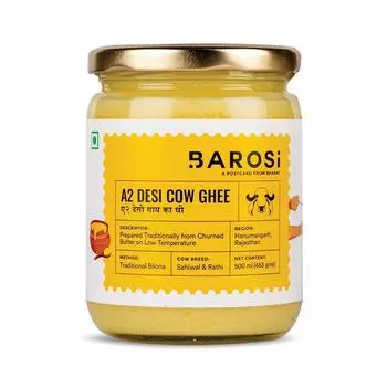 Масло Гхи из молока А2 (500 мл), A2 Desi Cow Ghee, Barosi