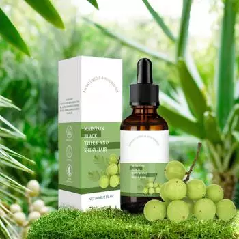 Масло индийского крыжовника для роста волос и здоровья волос, увлажняет кожу головы, натуральное и веганское, способствует более густым и пышным волосам60 мл One size зелёный